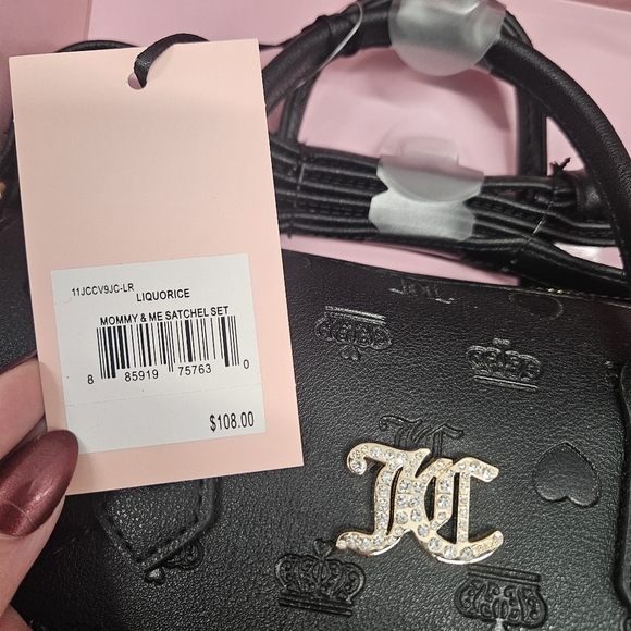 NWT Juicy Couture Liquorice Mommy & Me Satchel Set LOVE Mix & Match Set - Picture 3 of 10